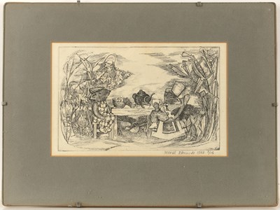 Lot 9 - Meriel Edmunds The mad-hatter's tea party,...