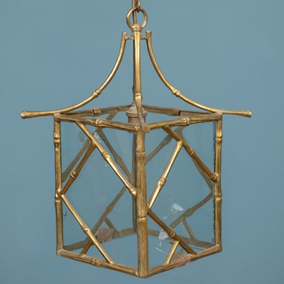 Lot 504 - A 1930's Art Deco brass hall lantern, in the manner of Maison Baguès, Paris