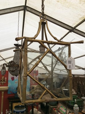 Lot 504 - A 1930's Art Deco brass hall lantern, in the manner of Maison Baguès, Paris