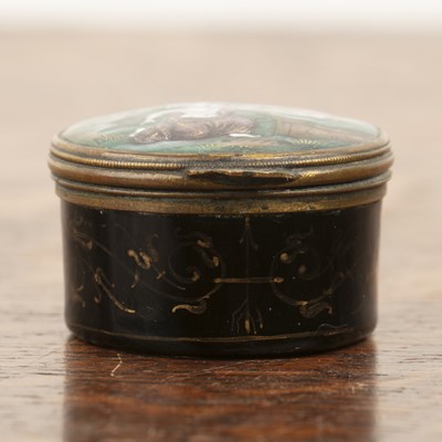 Lot 375 - Limoges enamel pill box French, 18th Century,...