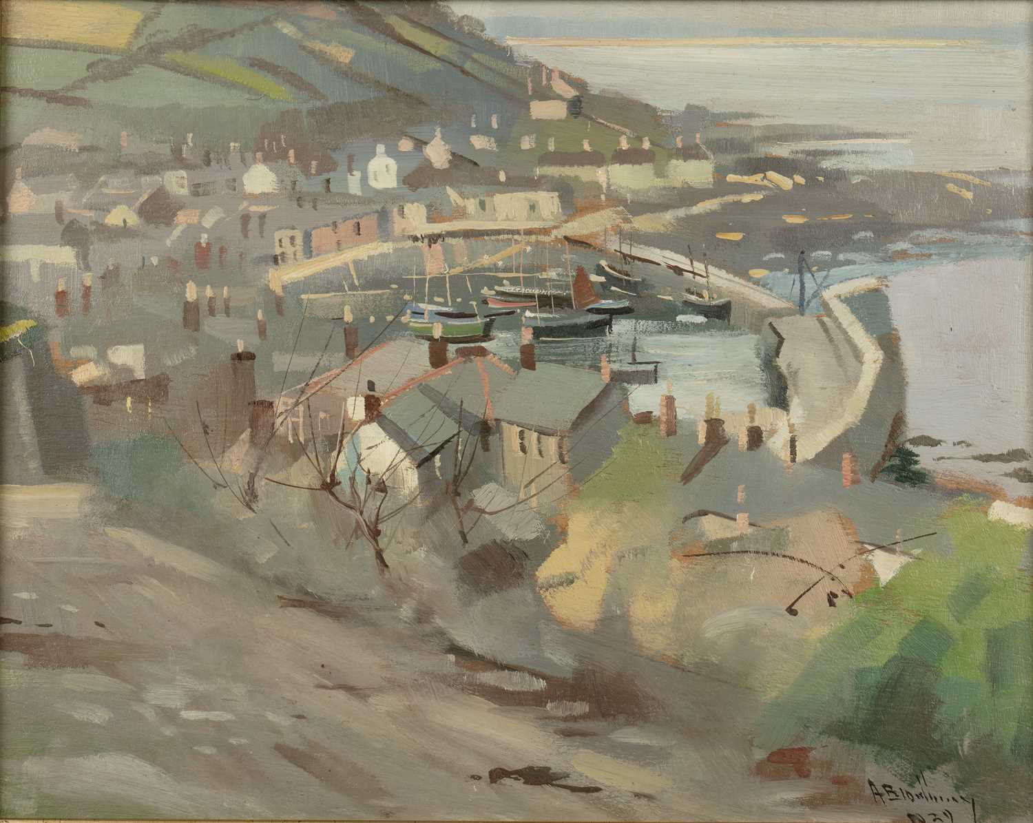 Lot 276 - Arthur Bradbury (1892-1977) Mousehole Harbour,...