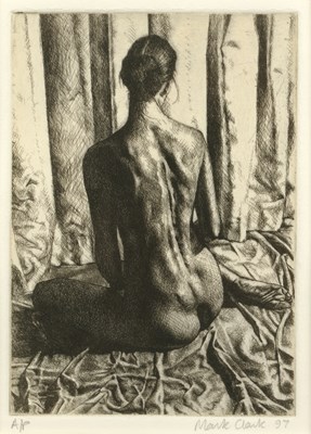 Lot 18 - Mark Clark A seated nude, artist's proof,...