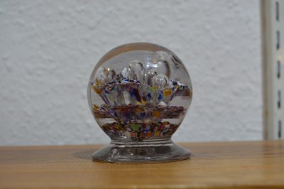 Lot 365 - Five glass paperweights including a French...