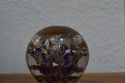 Lot 365 - Five glass paperweights including a French...