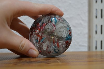 Lot 365 - Five glass paperweights including a French...