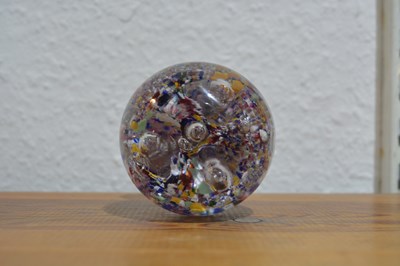 Lot 365 - Five glass paperweights including a French...
