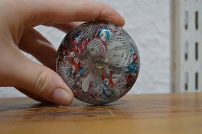 Lot 365 - Five glass paperweights including a French...