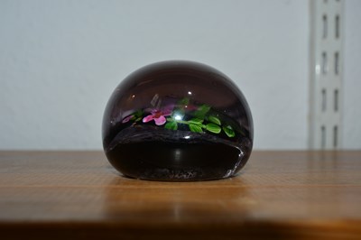 Lot 365 - Five glass paperweights including a French...