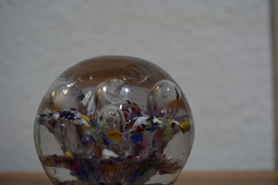 Lot 365 - Five glass paperweights including a French...