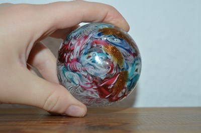 Lot 365 - Five glass paperweights including a French...