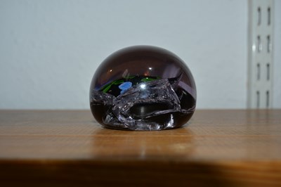Lot 365 - Five glass paperweights including a French...