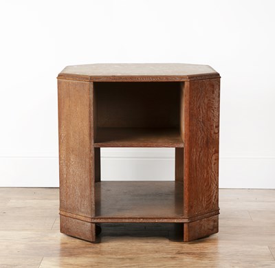 Lot 4 - Heals Limed oak, book table, with label to the...