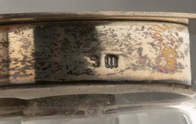 Lot 366 - Group of pieces including a silver oval desk...