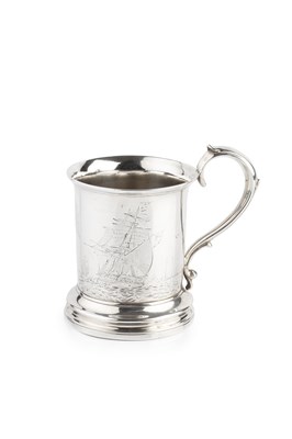 Lot 610 - An early Victorian silver mug, with slightly...