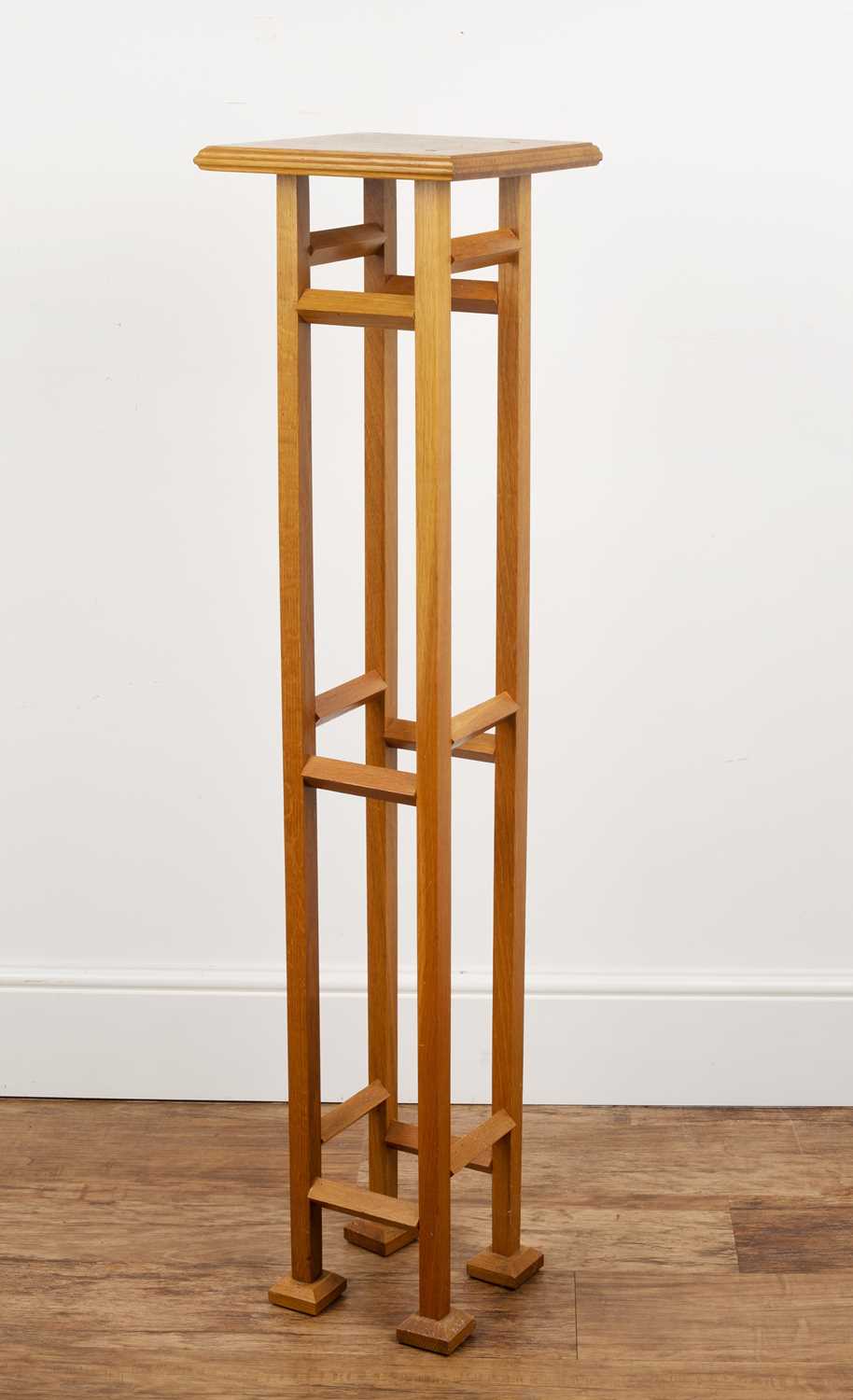 Lot 38 - Artist's or sculpture stand Oak, with square...