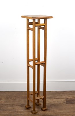 Lot 38 - Artist's or sculpture stand Oak, with square...