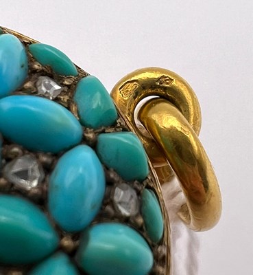 Lot 27 - A 19th century French turquoise and diamond...