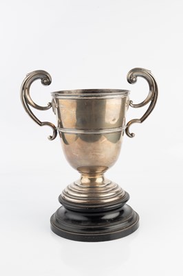 Lot 611 - An Edwardian silver twin handled trophy cup,...