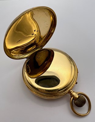 Lot 243 - A late Victorian 18ct gold open face pocket...