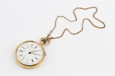 Lot 243 - A late Victorian 18ct gold open face pocket...