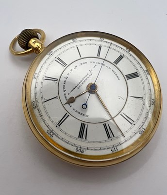 Lot 243 - A late Victorian 18ct gold open face pocket...