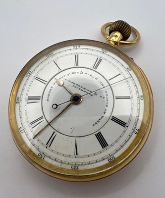 Lot 243 - A late Victorian 18ct gold open face pocket...