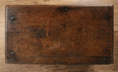 Lot 184 - Oak chest or bible box on stand Welsh, 18th...