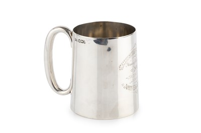 Lot 215 - A late Victorian silver mug, of slightly...