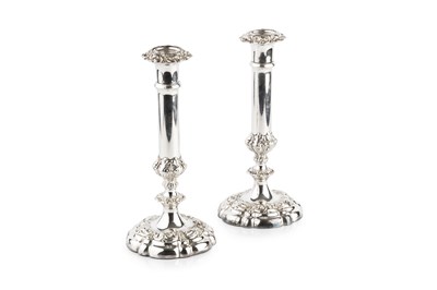 Lot 216 - A pair of late Victorian silver plated...