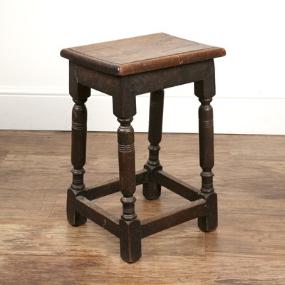 Lot 157 - Oak joint stool 18th Century and later, on...