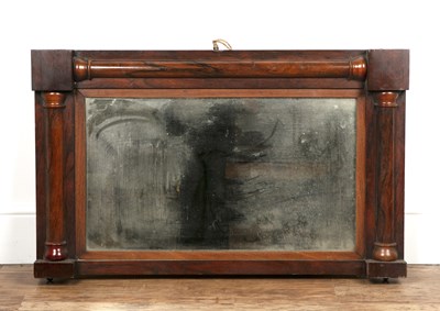 Lot 191 - Rosewood small overmantel 19th Century, with...