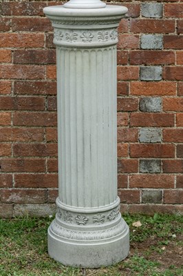 Lot 1343 - A cast reconstituted bust of Aristotle on a matching fluted plinth