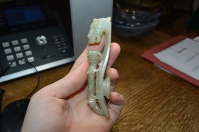 Lot 282 - Pair of mutton fat jade buckles Chinese, 19th...