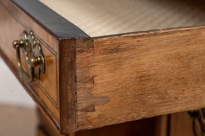 Lot 470 - A George I burr elm knee hole desk