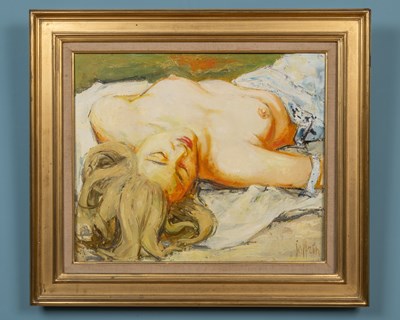 Lot 498 - Guily Joffrin (French, b.1909-d.2007), Resting nude