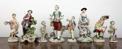 Lot 398 - Group of porcelain figures English, 19th...