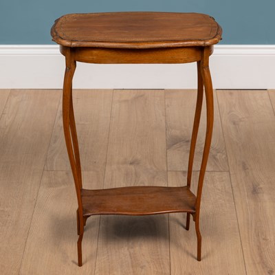 Lot 34 - A Continental walnut lamp table