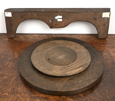Lot 406 - Three wooden pieces including an oak lazy...