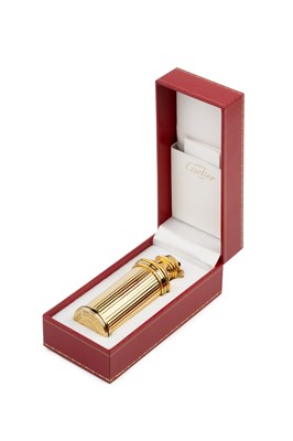 Lot 517 - A gold plated Cartier scent atomiser, of...