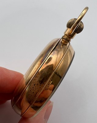 Lot 230 - A 12ct gold open face pocket watch, the white...