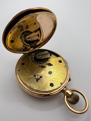 Lot 230 - A 12ct gold open face pocket watch, the white...