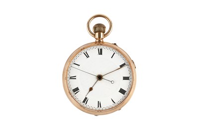 Lot 230 - A 12ct gold open face pocket watch, the white...