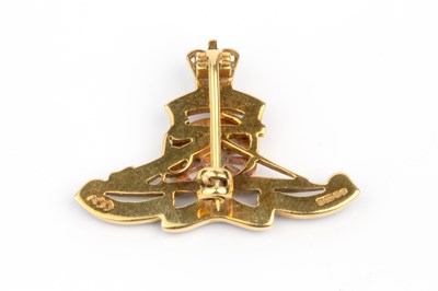 Lot 60 - An enamel regimental panel brooch for the...