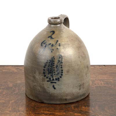 Lot 389 - Stoneware flagon Rhenish, 18th Century, with a...