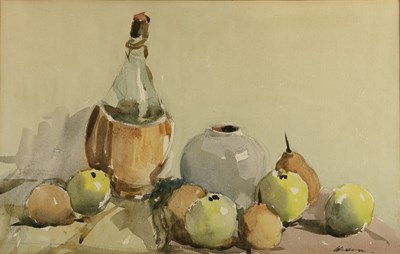 Lot 187 - Edward Wesson (1910-1983) Carafe and fruit,...