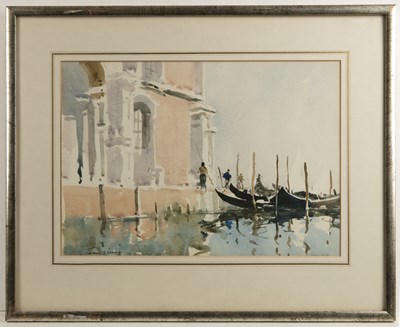 Lot 188 - Edward Wesson (1910-1983) Gondolas in Venice,...