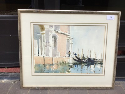 Lot 188 - Edward Wesson (1910-1983) Gondolas in Venice,...