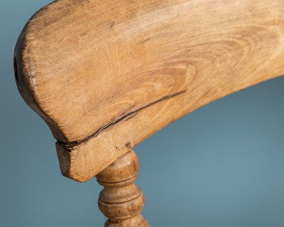 Lot 355 - A set of six ash and elm kitchen chairs