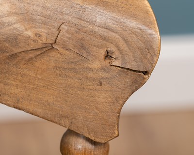 Lot 355 - A set of six ash and elm kitchen chairs