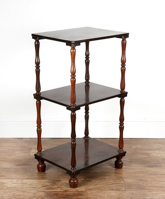 Lot 195 - Mahogany whatnot 19th Century, with three...